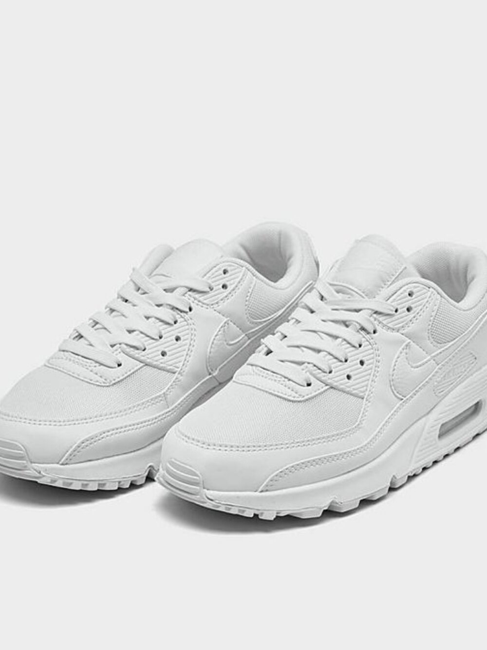Women's Nike Air Max 90 Shoes - Triple White DH8010-100 - Picture 4 of 9